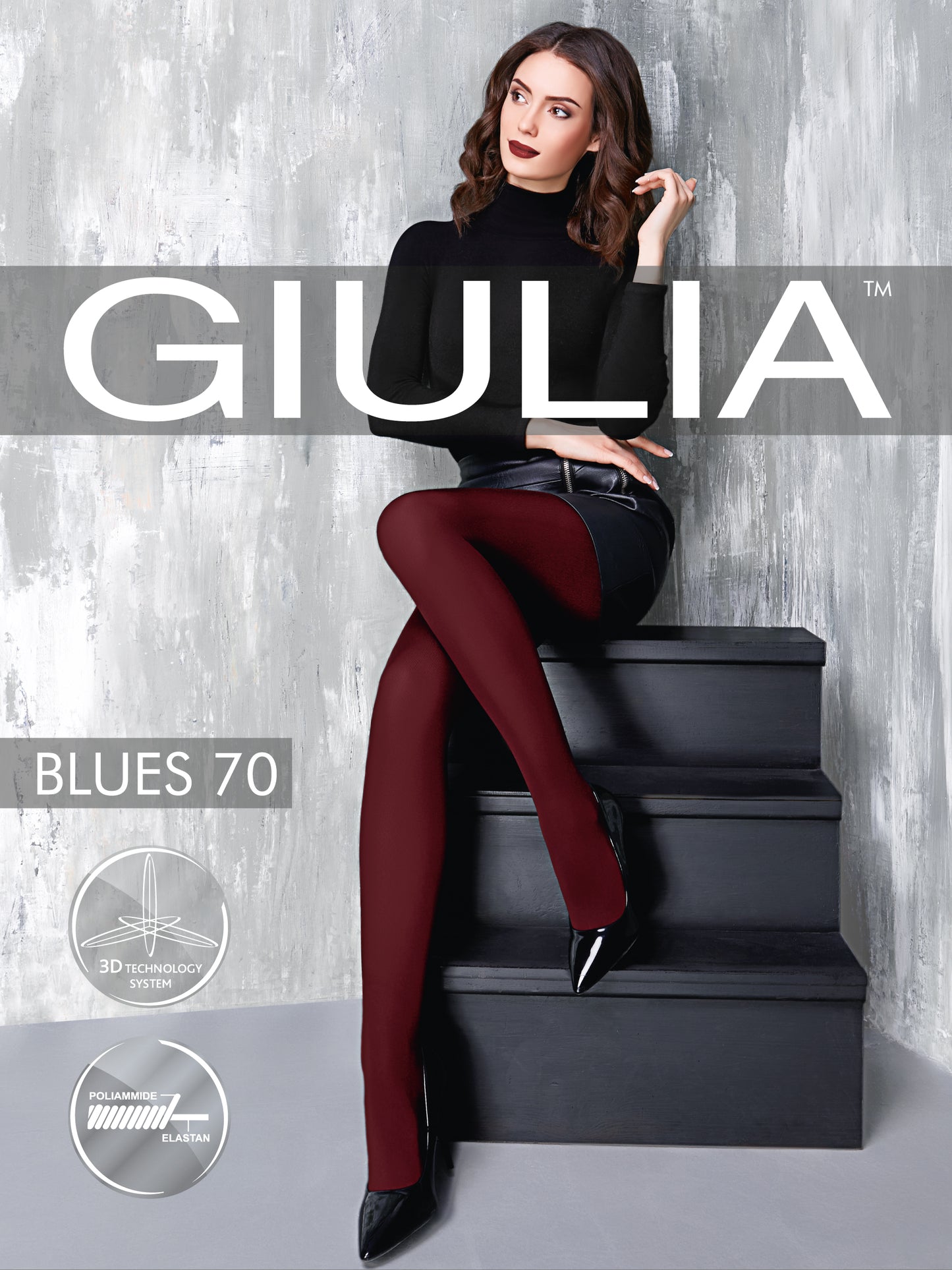 Giulia - Blues classic warm 70's Matte Opaque Panty - 7 couleurs
