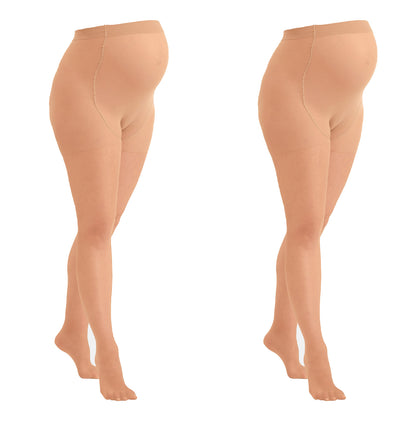 Duo Pack Collants de Grossesse Transparents Confortables 20den Naturel