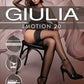 Giulia - Emotion 20den soyeux Stay UP en noir et marron