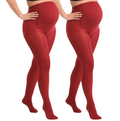 Duo Pack Bequeme Opaque Schwangerschaftsstrumpfhose 60den