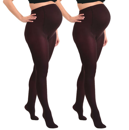 Duo Pack Bequeme Opaque Schwangerschaftsstrumpfhose 60den