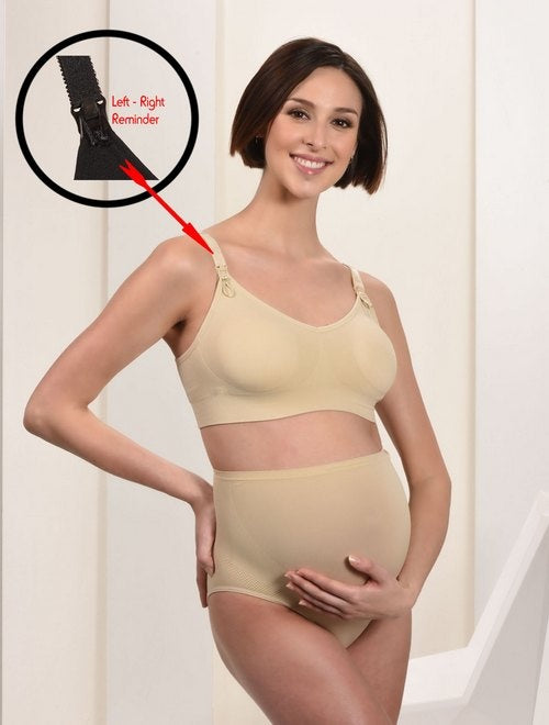 Non-wired Nursing Bra Beige