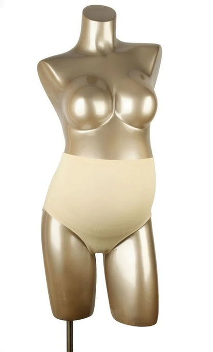 Duo Pack Culotte de grossesse sans coutures à effet galbant Beige