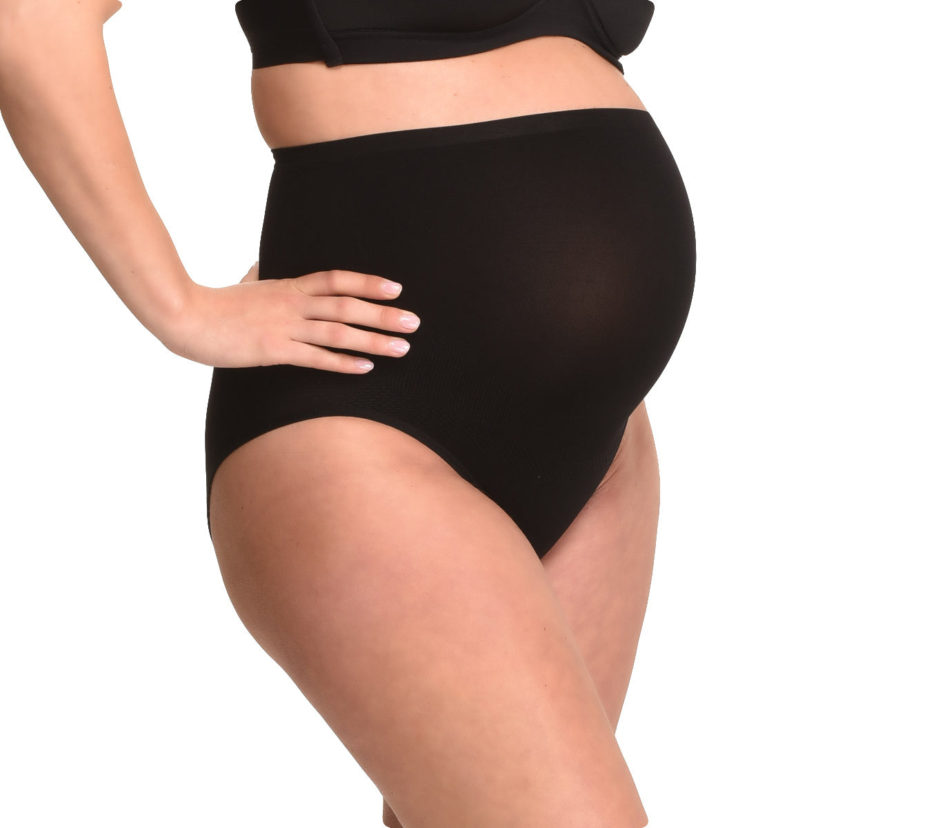 Seamless maternity Briefs with shapewear effect Black – Mamsy