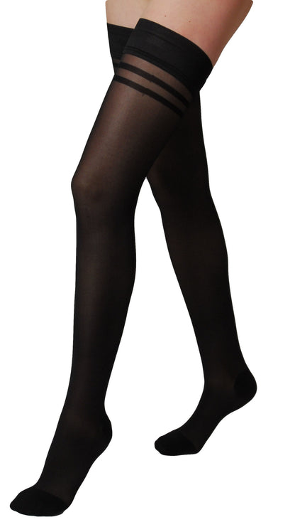Silhouette 70 DERM® Stay Upy avec compression moyenne - Noir