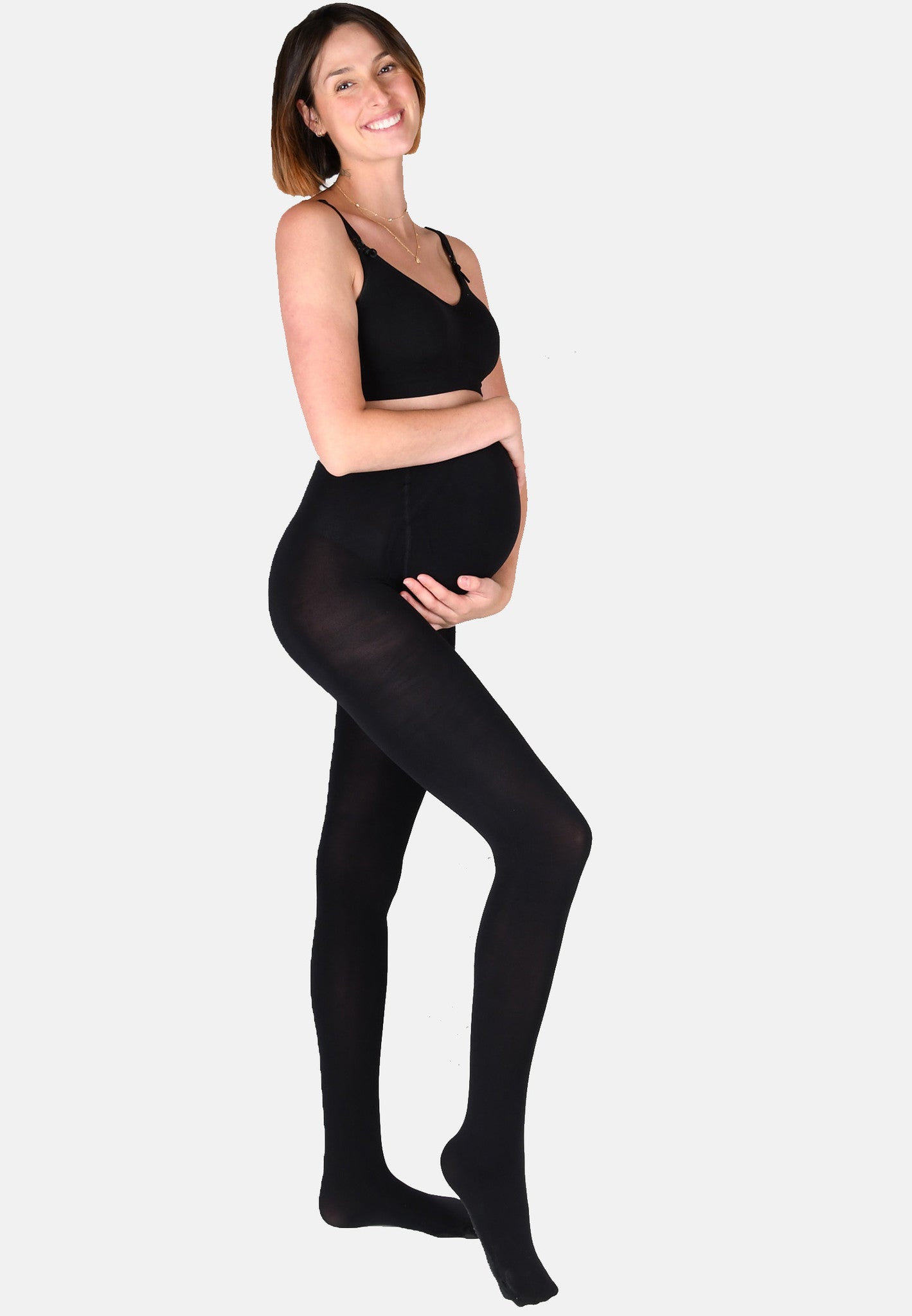 Opaque Maternity Tights 100den super-matte Black