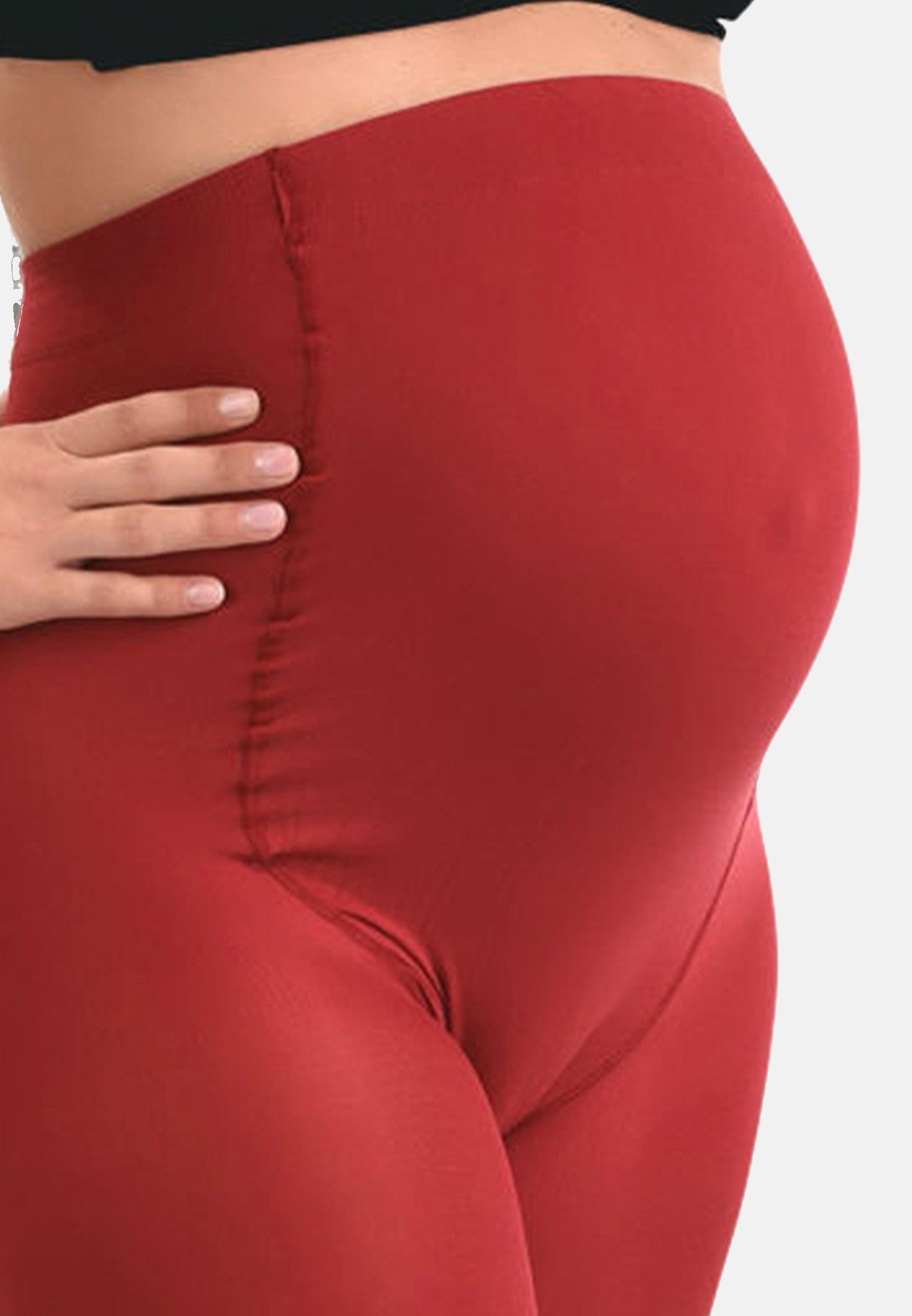 Comfortabele Opaque Zwangerschapspanty 60den Rood